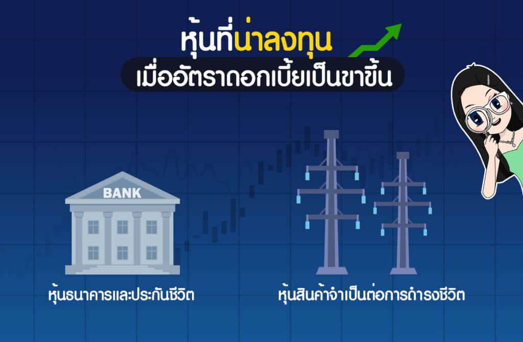 หุ้นที่น่าลงทุน-เมื่ออัตราดอกเบี้ยเป็นขาขึ้น ดอกเบี้ยขาขึ้น
