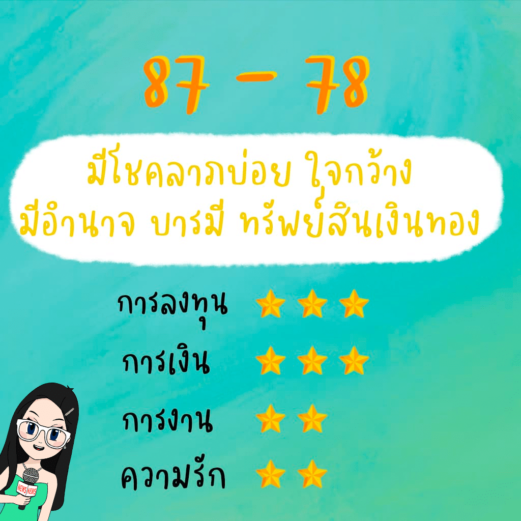87-78 ตัวเลขมงคล 78 ที่สายมูห้ามพลาด