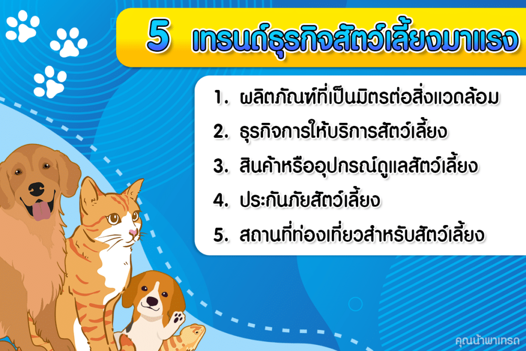 5 เทรนด์ธุรกิจสัตว์เลี้ยงมาแรง 5 เทรนด์ธุรกิจสัตว์เลี้ยงมาแรงที่เหล่าทาสควรรู้ !