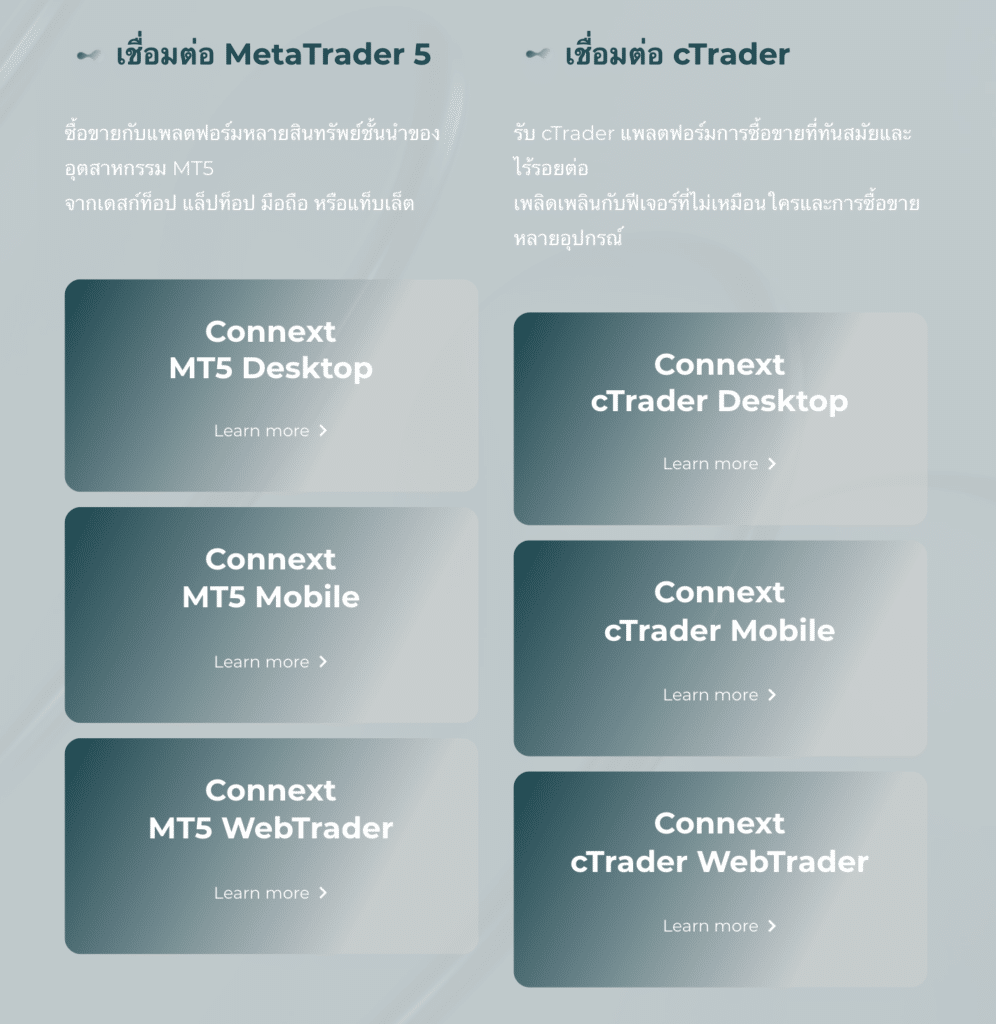 แพลตฟอร์มที่รองรับ Connext แพลตฟอร์มที่รองรับ Connext
