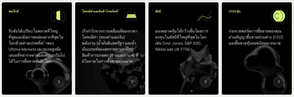 ผลิตภัณฑ์ที่สามารถเทรดใน Ultima Markets ผลิตภัณฑ์ที่สามารถเทรดใน Ultima Markets