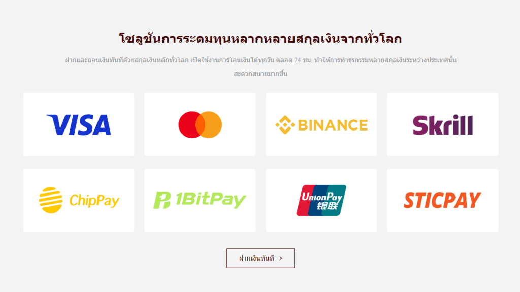 ช่องทางการฝาก-ถอนของ EBC Financial Group ช่องทางการฝาก-ถอนของ EBC Financial Group